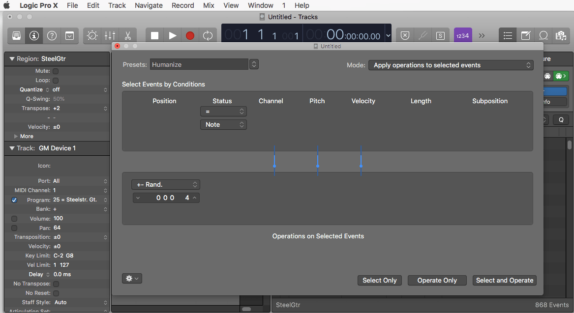 apply humanise to a MIDI File